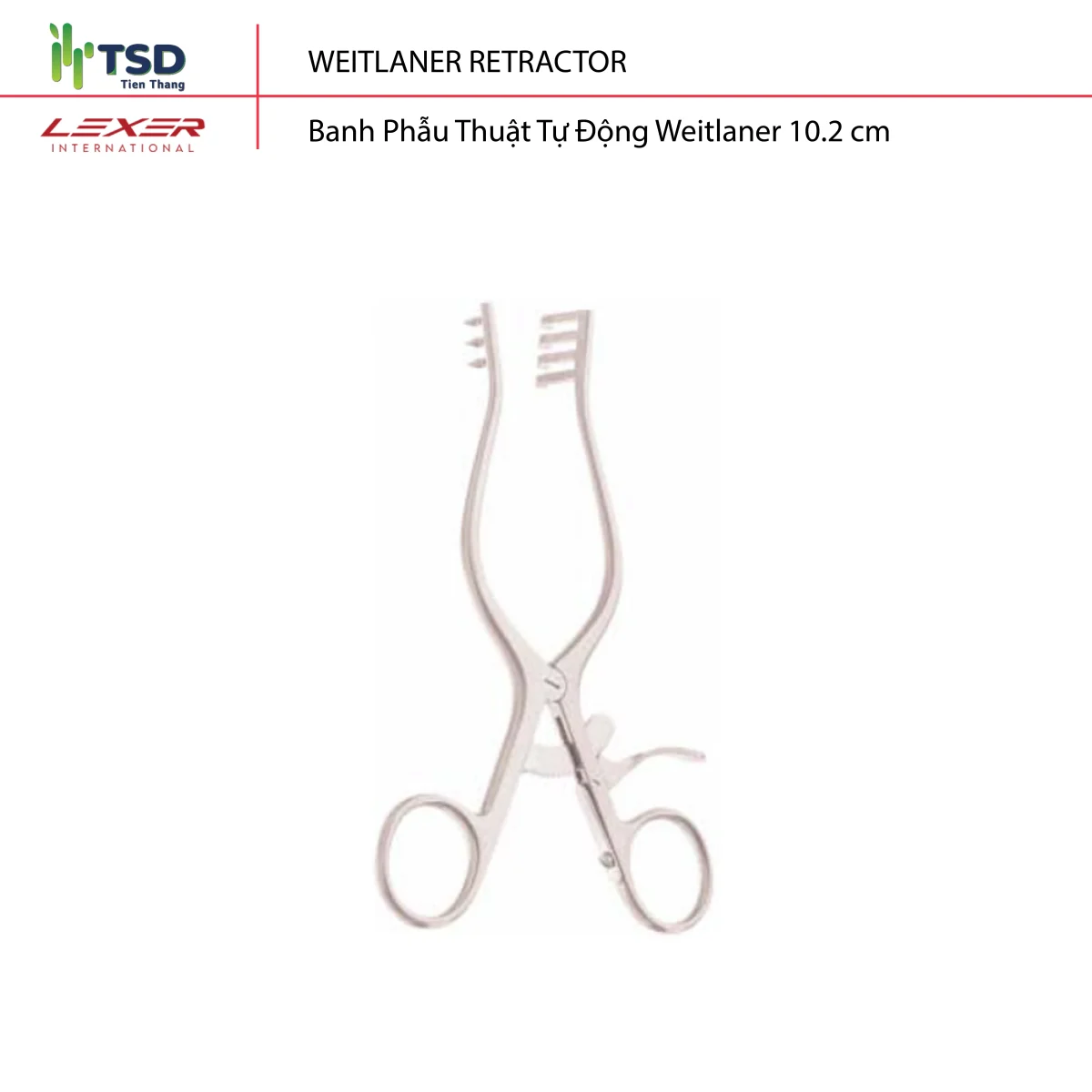 Banh phẫu thuật tự động Weitlaner 10.2cm dùng trong mổ thú y