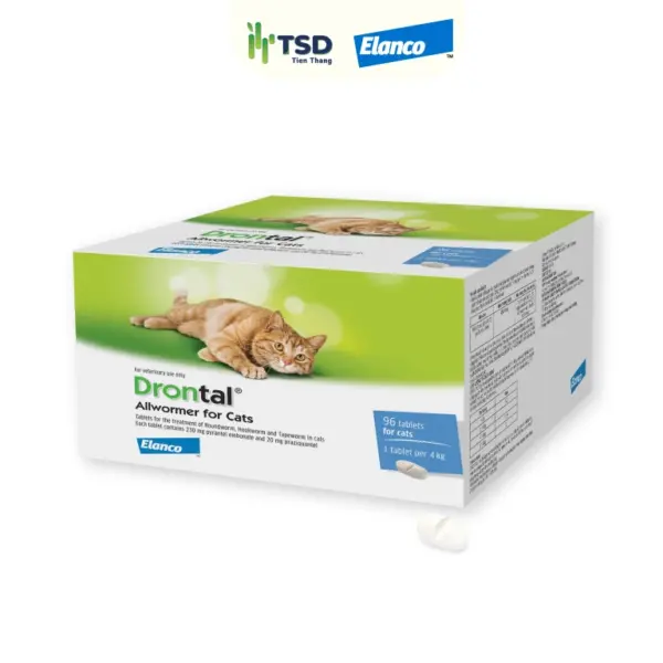 Drontal Allwormer Cats viên tẩy giun sán cho mèo 4kg