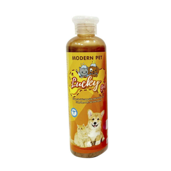 sữa tắm modern pet lucky gel cho chó mèo có lông nâu lông nâu đỏ