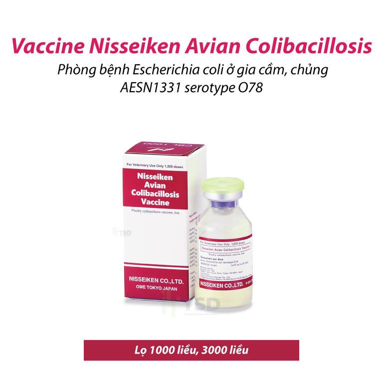 Nisseiken Avian Colibacillosis Vaccine - Vắc-xin sống nhược độc Escherichia coli ở gia cầm