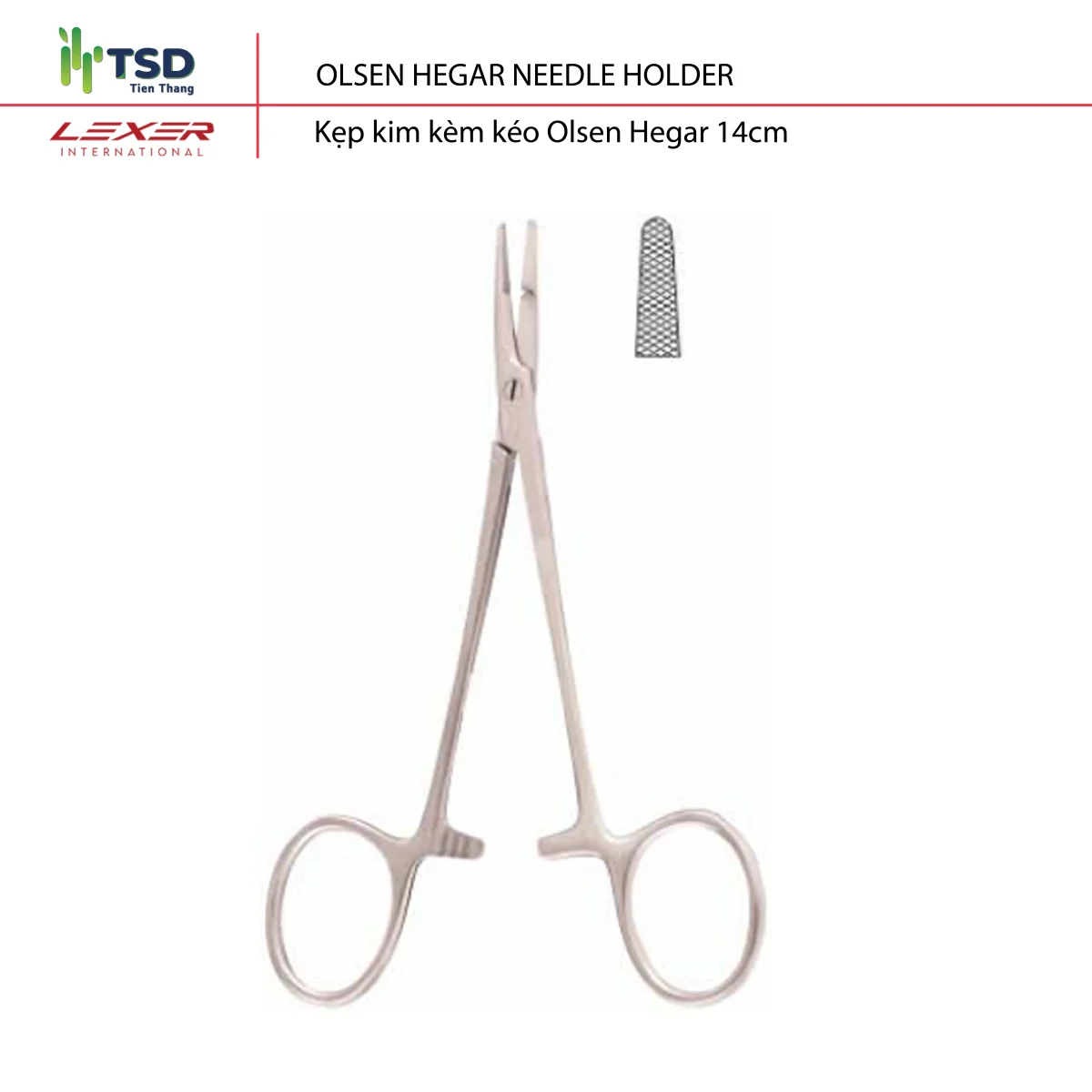 Kẹp kim kèm kéo Olsen Hegar – hỗ trợ khâu và cắt chỉ