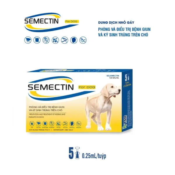 semectin for dog thuốc nhỏ gáy trị giun tim cho chó