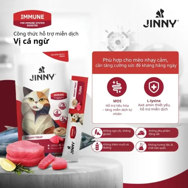 Súp thưởng Jinny Creamy treats vị cá ngừ