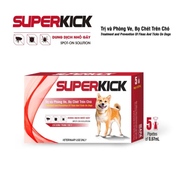 Superkick thuốc nhỏ gáy trị bọ chét cho chó