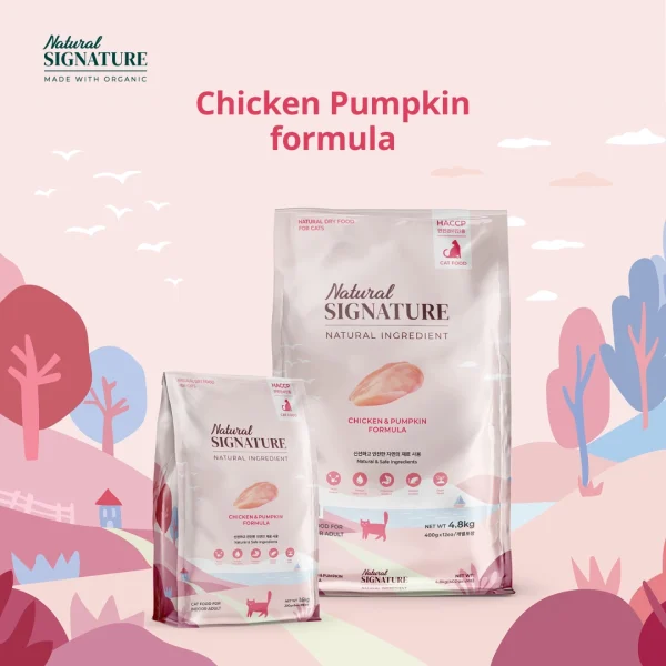 Thức ăn cho mèo Natural Signature hạt hữu cơ vị gà bí đỏ