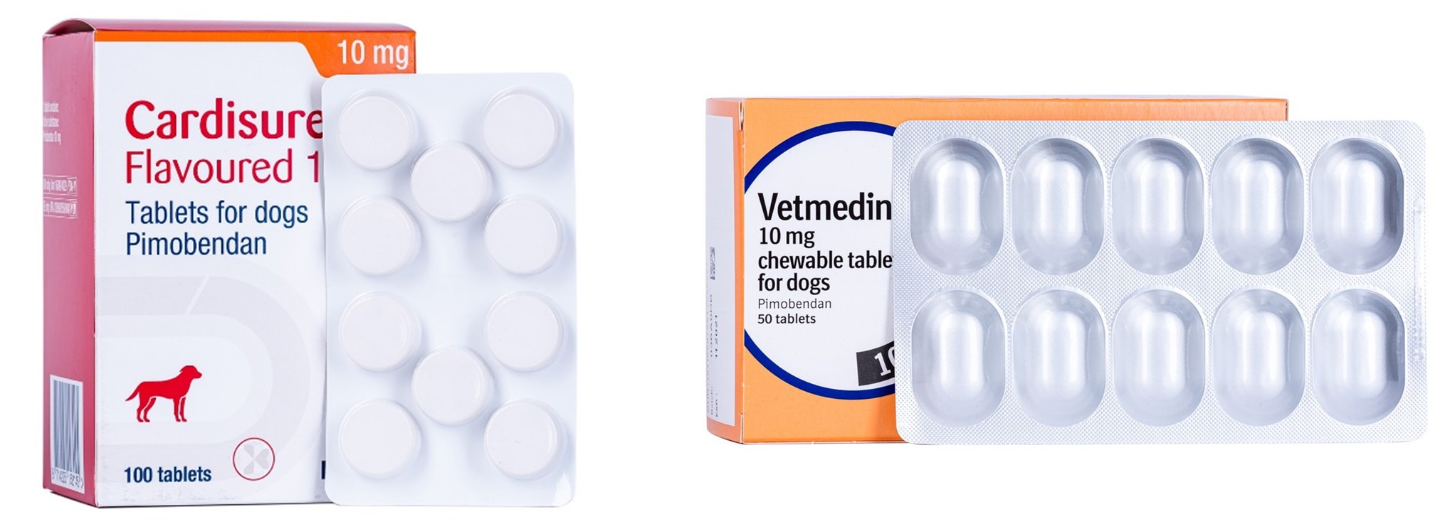 Một số thuốc pimobendan thương mại do Dechra (Cardisure) và Boehringer Ingelheim (Vetmedin) sản xuất được dùng trong điều trị bệnh thoái hoá van hai lá trên chó