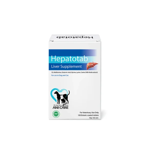 Viên bổ gan cho chó mèo Hepatotab hộp 100 viên – ảnh chính diện